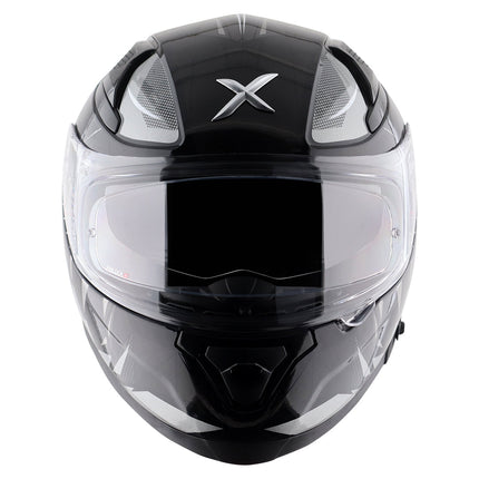 Axor Apex Hunter Glossy Black Grey Helmet - ISI DOT ECE 22.06 Certified
