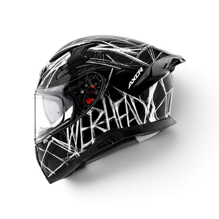 AXOR Apex Marvel Spider-Man Helmet – Glossy Black White - ECE 22.06 Certified