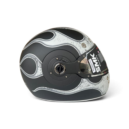 SMJ Retro Inferno Matt Grey Black MA266 - ISI DoT Ece 22.06 Certifide Helmet