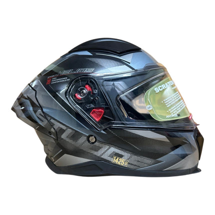 Studds Helmet Glossy Black Grey Helmet