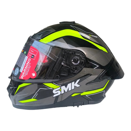 Smk Neon Grey Helmets Side View