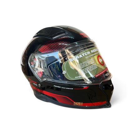 Studds Helios Asphalt Helmet | Chorome Red | Dual Visor | ISI DOT Certified