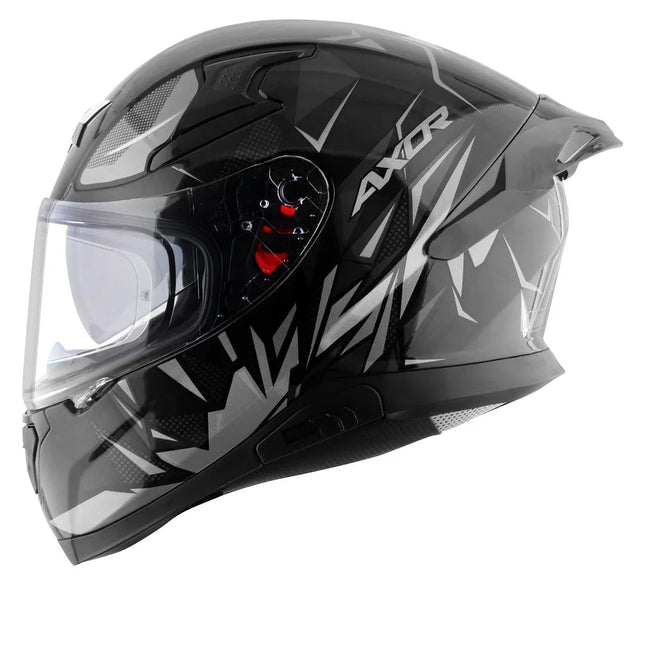 Axor Apex Hunter Glossy Black Grey Helmet left side profile