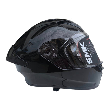 SMK Stellar Glossy Black Helmet GL200 - ISI DOT ECE 22.06 Certified
