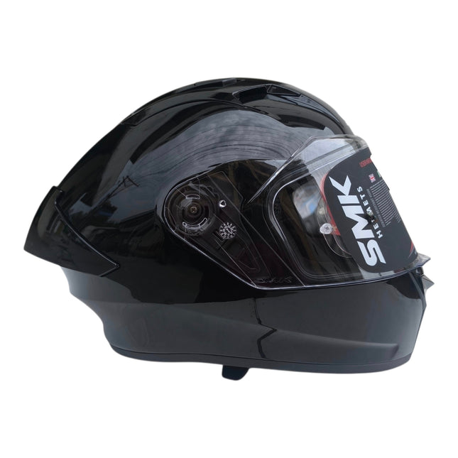 SMK Stellar Glossy Black Helmet GL200 - ISI DOT ECE 22.06 Certified