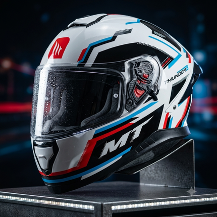 MT Thunder Blaze White Helmet