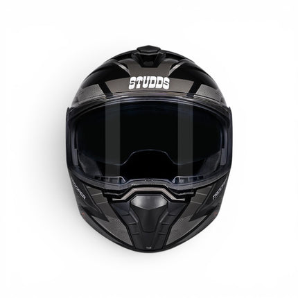 Studds Trooper D4 Race Orange Grey Helmet