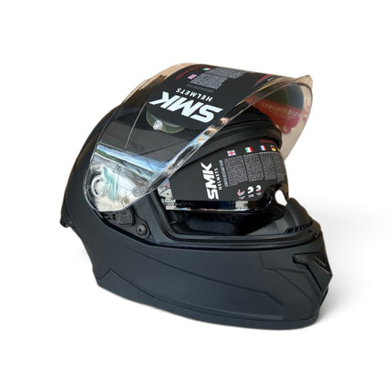 SMK Typhoon Matt Black Helmet MA200 | ECE 22.06 ISI DOT Certified