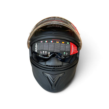 SMK Typhoon Matt Black Helmet MA200 | ECE 22.06 ISI DOT Certified