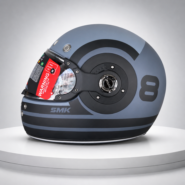 SMK Retro Ranko Full Face Helmet - Pinlock 70 - ISI DOT Ece 22.06 Certified