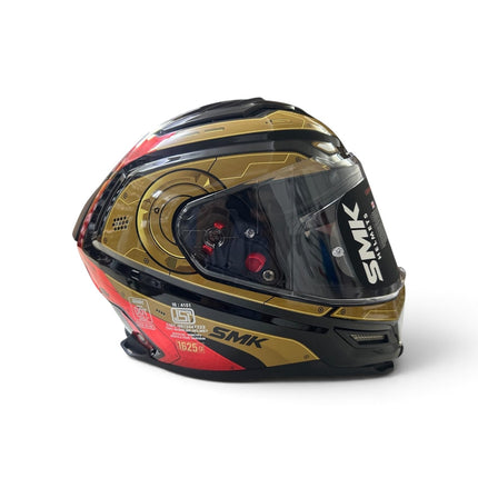 SMK Agnar Cyborg Gold Red Helmet
