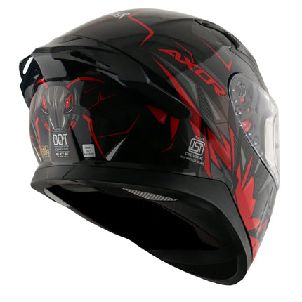 Axor Apex Hunter Glossy Black Red Helmet