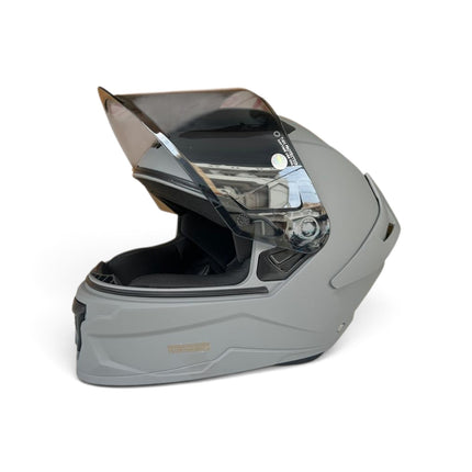 Studds Raider Super Matt Nardo Grey Helmet - Free Smoke Visor - ISI Certifide