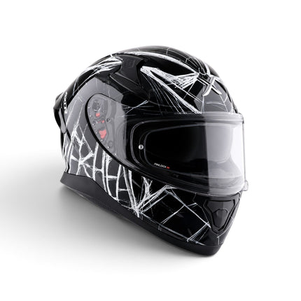AXOR Apex Marvel Spider-Man Helmet – Glossy Black White - ECE 22.06 Certified