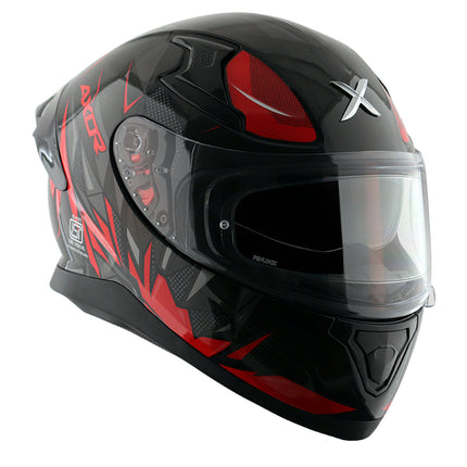 Axor Apex Hunter Glossy Black Red Helmet