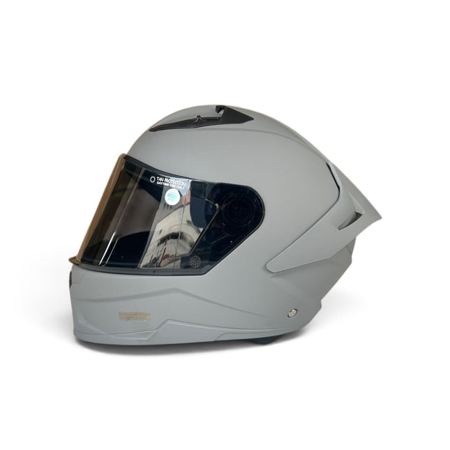 Studds Raider Super Matt Nardo Grey Helmet - Free Smoke Visor - ISI Certifide