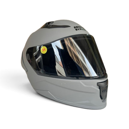 Studds Raider Super Matt Nardo Grey Helmet - Free Smoke Visor - ISI Certifide