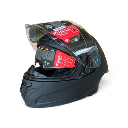 SMK Typhoon Matt Black Helmet MA200 | ECE 22.06 ISI DOT Certified
