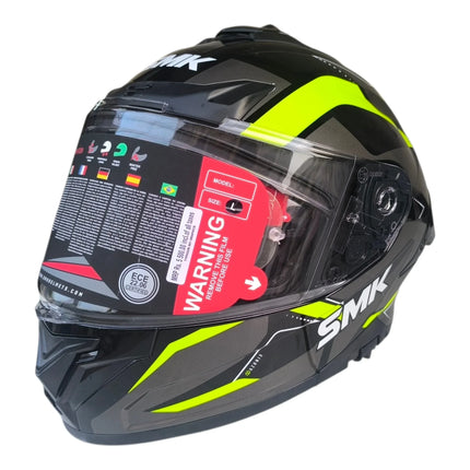 Smk Neon Grey Helmets Side View