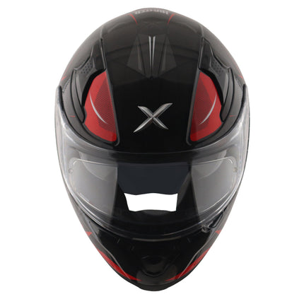 Axor Apex Hunter Glossy Black Red Helmet