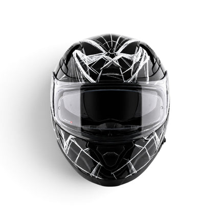 AXOR Apex Marvel Spider-Man Helmet – Glossy Black White - ECE 22.06 Certified