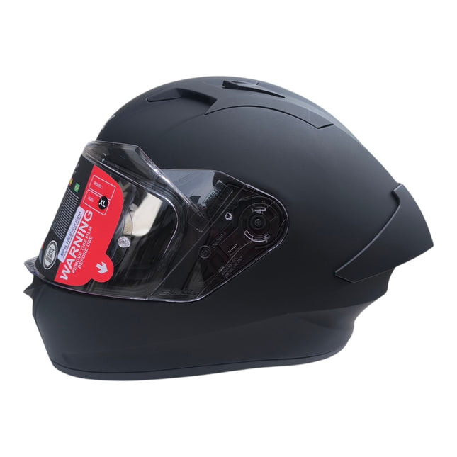 SMK Stellar Matt Black MA200 Helmet - ISI DOT ECE 22.06 Certified