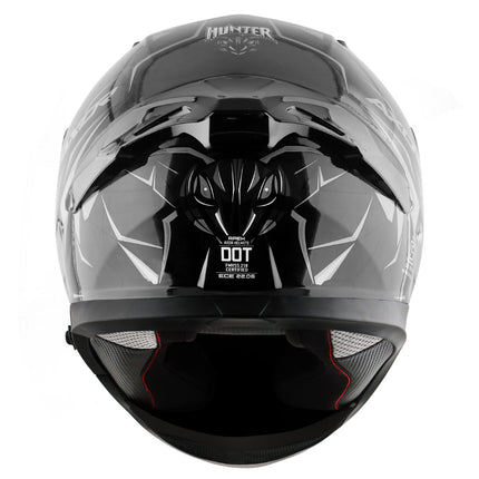 Axor Apex Hunter Glossy Black Grey Helmet - ISI DOT ECE 22.06 Certified