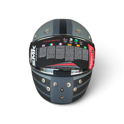 SMK Retro Ranko Full Face Helmet - Pinlock 70 - ISI DOT Ece 22.06 Certified