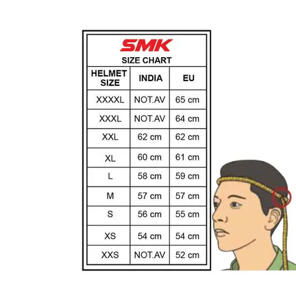 SMK Agnar Cyborg Full Face Dual Visor Helmet - Glossy Grey Red (GL263) - Riders India