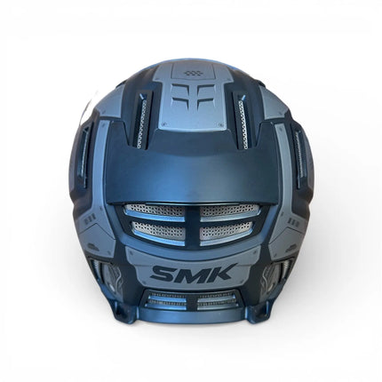 SMK Agnar Cyborg Helmet - Matt Black Grey (MA266) - ECE 22.06 & ISI Certified - Riders India