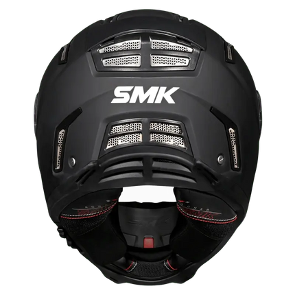 SMK Agnar Full Face Dual Visor Helmet, Matt Black (MA200), ISI DOT ECE 22.06 Certified - Riders India