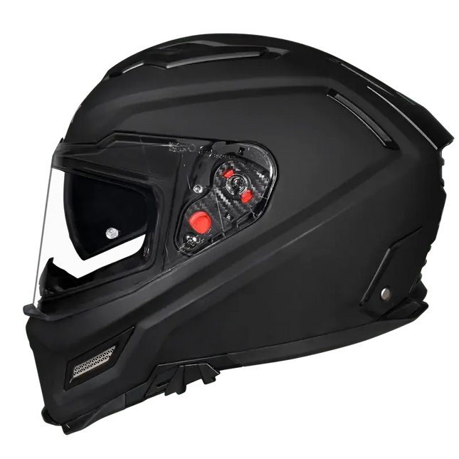 SMK Agnar Full Face Dual Visor Helmet, Matt Black (MA200), ISI DOT ECE 22.06 Certified - Riders India