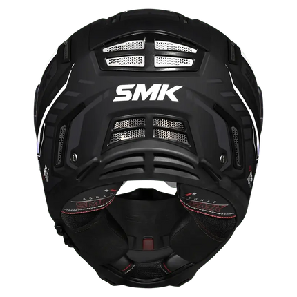 SMK Agnar Tektron Full Face Dual Visor Helmet,MA261 (Glossy Grey White) With ECE 22.06 & ISI DOT certification - Riders India