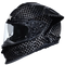 SMK Titan Carbon Full Face Dual Visor Helmet – Glossy Black (GLCA 200), ECE 22.06 Certified - Riders India