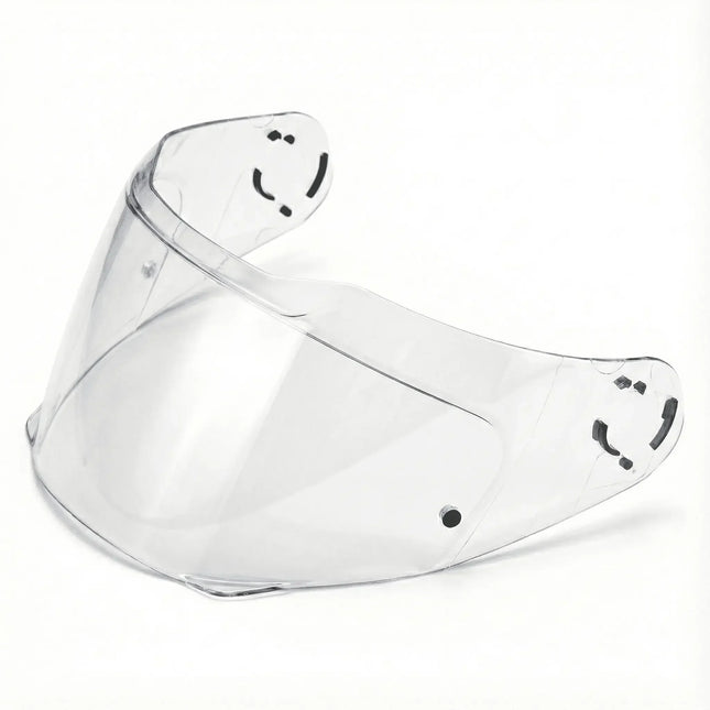 Clear motorcycle helmet visor with Pinlock 30 ready attachment, replacement accessory part
