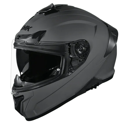SMK Typhoon Full Face Dual Viosr Helmet, MA600 (Matt Nardo Grey) ISI DOT ECE 22.06 Certified - Riders India