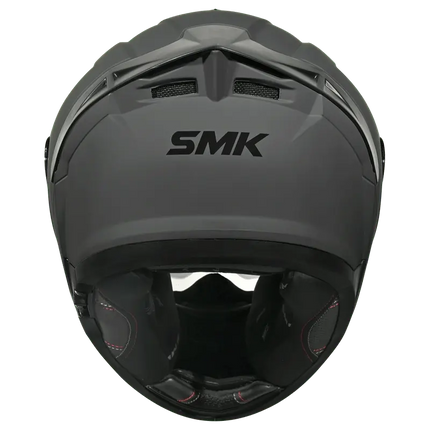 SMK Typhoon Full Face Dual Viosr Helmet, MA600 (Matt Nardo Grey) ISI DOT ECE 22.06 Certified - Riders India