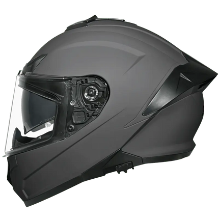 SMK Typhoon Full Face Dual Viosr Helmet, MA600 (Matt Nardo Grey) ISI DOT ECE 22.06 Certified - Riders India