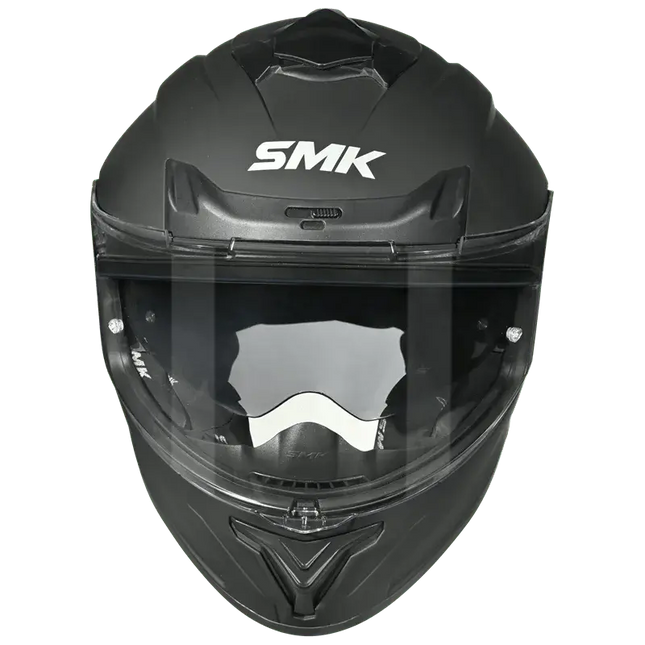 SMK Typhoon Full Face Dual Visor Helmet – Matt Black (MA200), ISI DOT ECE 22.06 Certified - Riders India