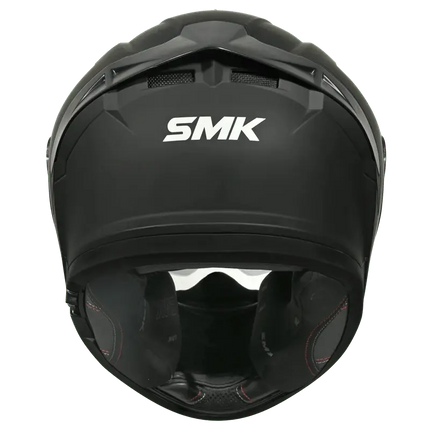 SMK Typhoon Full Face Dual Visor Helmet – Matt Black (MA200), ISI DOT ECE 22.06 Certified - Riders India