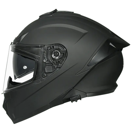 SMK Typhoon Full Face Dual Visor Helmet – Matt Black (MA200), ISI DOT ECE 22.06 Certified - Riders India